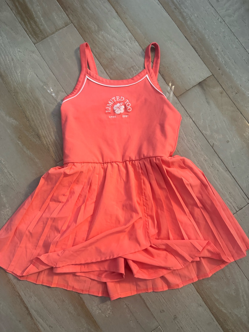 Limited Too Coral-Orange Dress w/ Shorts